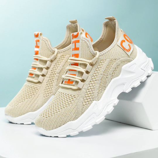 Damen Sportliche Sneaker mit atmungsaktiver Mesh-Oberfläche und Federungssystem EB