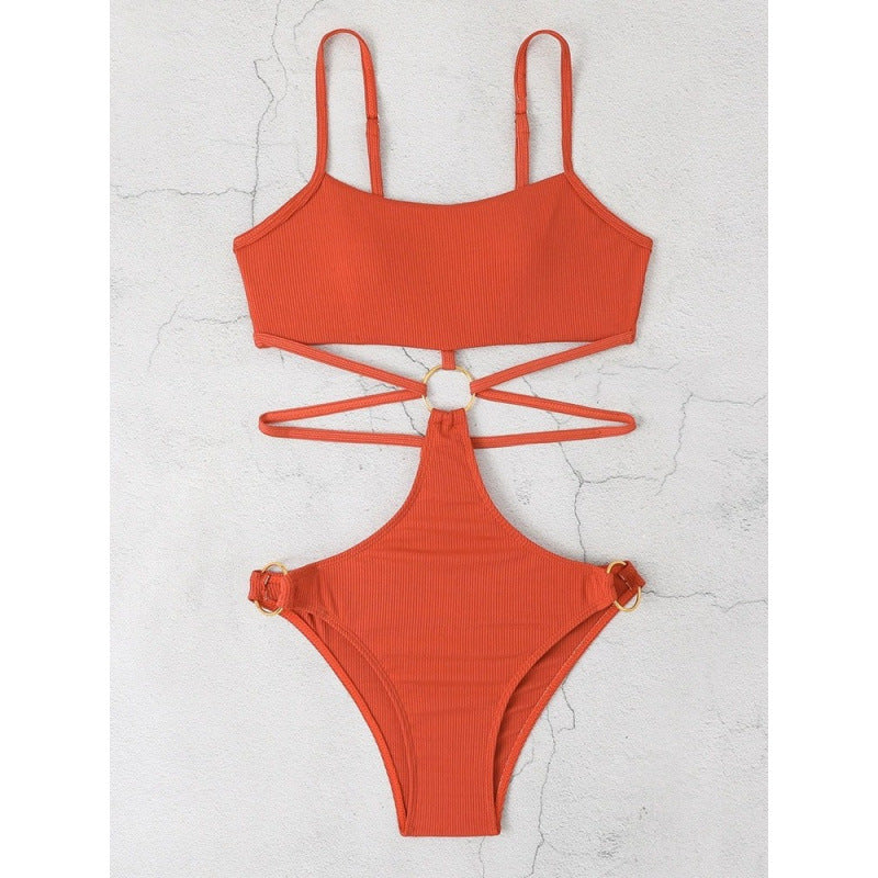 Damen Bikiniset mit stylischem Cut-Out-Design und goldenen Akzenten EB