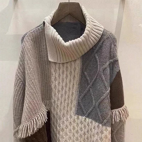 EB | Schicker & Stylischer Strickpullover in Kontrastfarbe