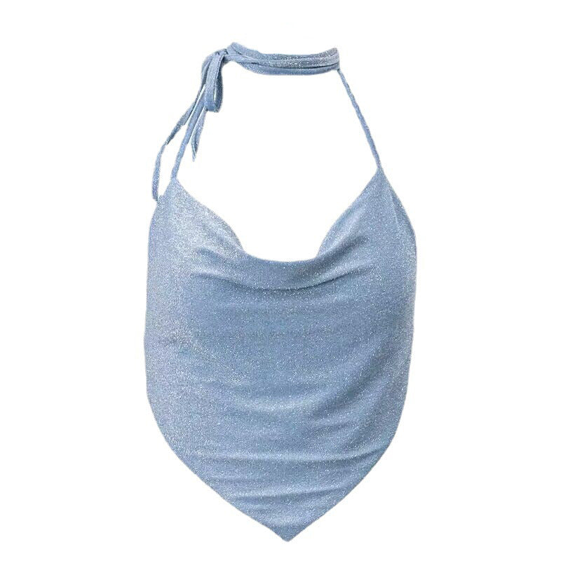 Damen Glitzerndes Haltertop mit Cut-Out-Details EB