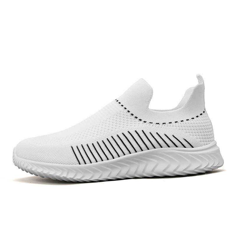 Damen Atmungsaktive Slip-On Sneakers mit elastischem Obermaterial und flexiblem Knöchelschutz EB