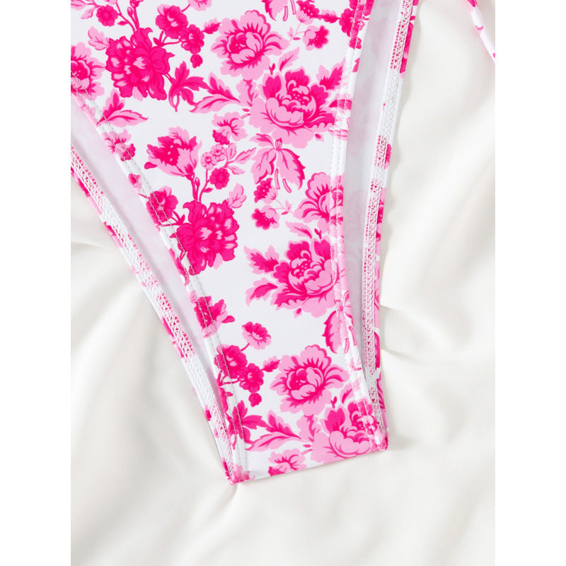 Damen Triangel-Bikini mit verspieltem Rüschen-Design EB