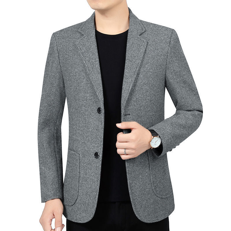 Herren Slim Fit Sakko mit feiner Struktur und klassischer Knopfleiste EB