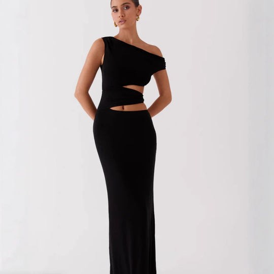 Damen Elegantes Maxikleid mit raffinierten Cut-Out-Details und figurbetontem Schnitt EB