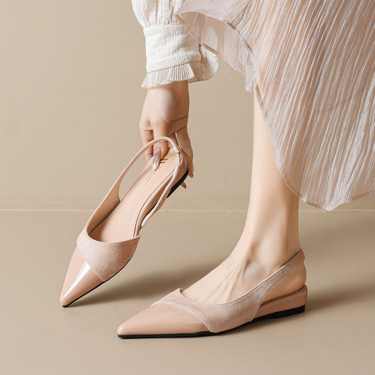 Damen elegante Slingback-Pumps mit modernem Materialmix EB