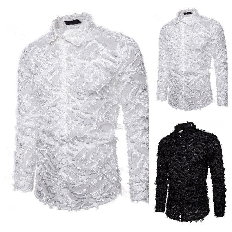 Herren Modisches Hemd mit strukturiertem Design EB