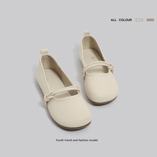 Damen Komfortable Ballerinas mit modischem Knotendesign EB