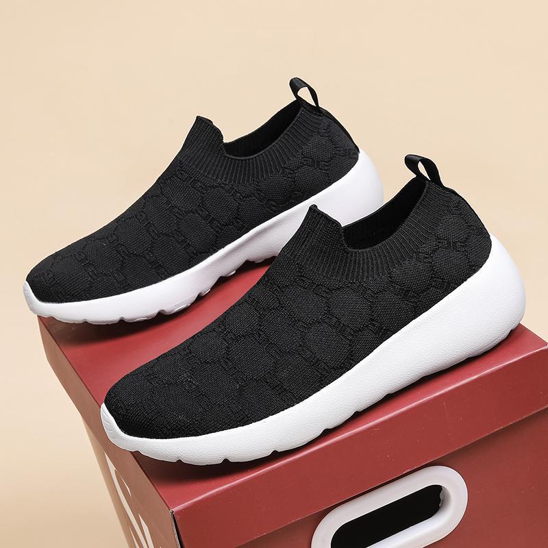 Damen Bequeme Strick-Sneaker mit elastischem Kragen EB