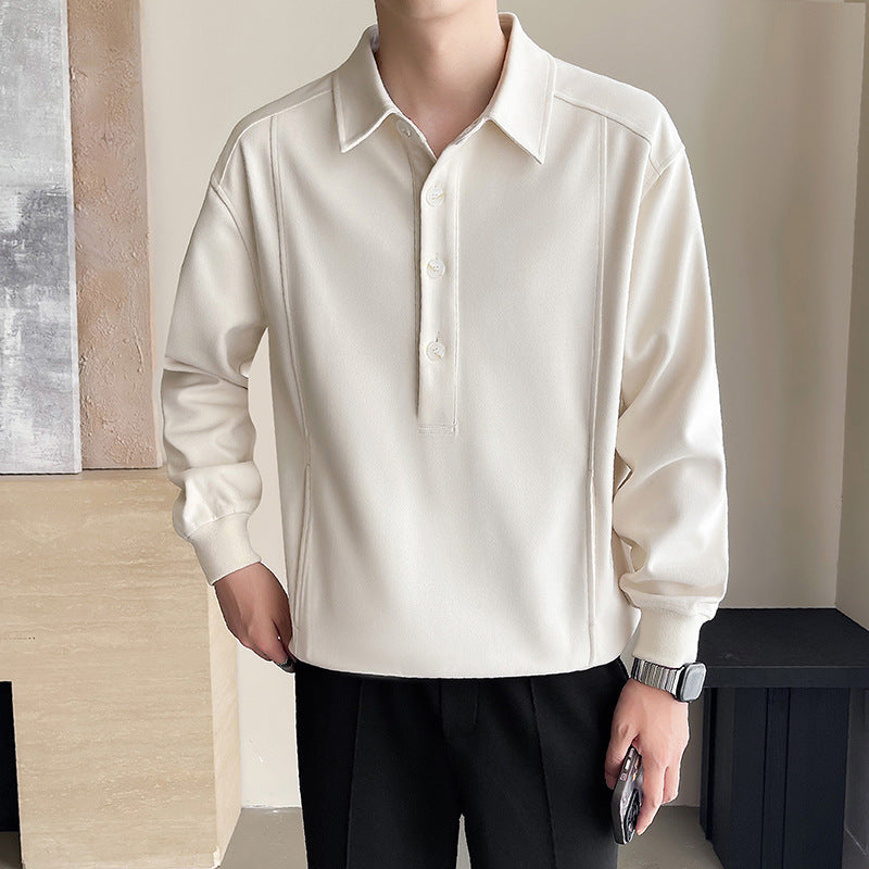 Herren Poloshirt mit modernem Kragen und Knopfleiste EB