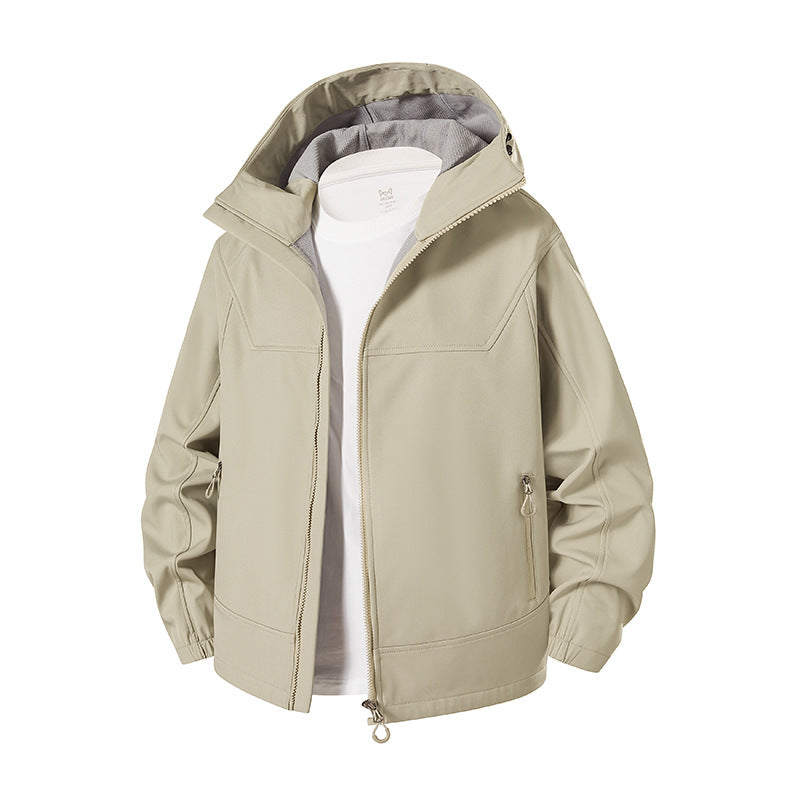Damen Modische Übergangsjacke mit hohem Kragen und funktionalen Reißverschlusstaschen EB
