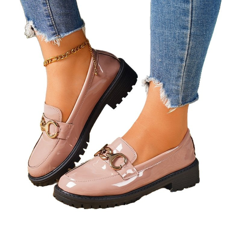 Damen Mokassins mit eleganten Ketten-Applikationen und rutschfester Sohle EB