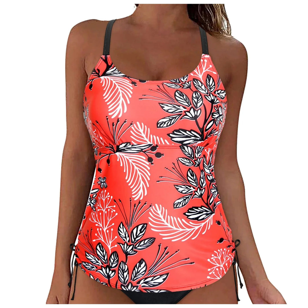 Damen lässiges Tankini-Oberteil mit Schnürung EB