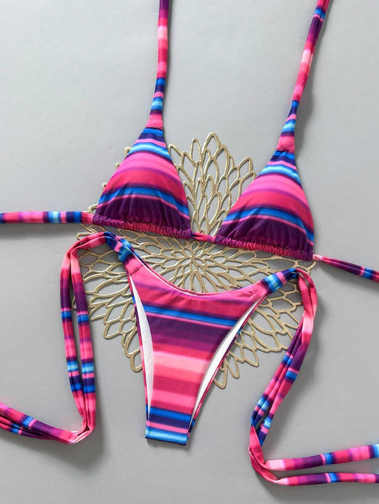 Damen Triangel-Bikini mit verstellbaren Bändern EB