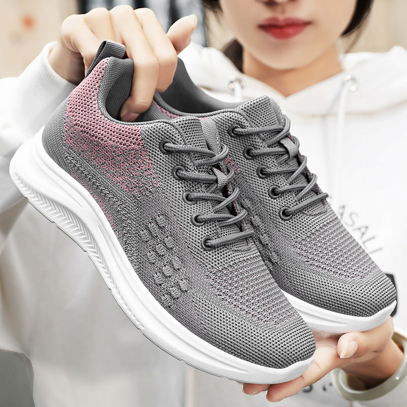 Damen Sportliche Sneakers mit atmungsaktivem Mesh-Obermaterial und dämpfender Sohle EB