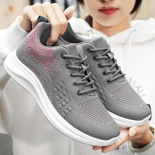 Damen Sportliche Sneakers mit atmungsaktivem Mesh-Obermaterial und dämpfender Sohle EB