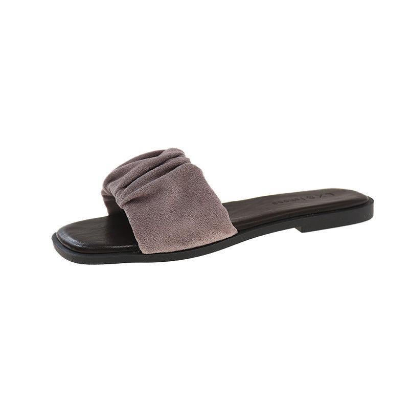 Damen Bequeme Mules mit dekorativem Riemendesign EB