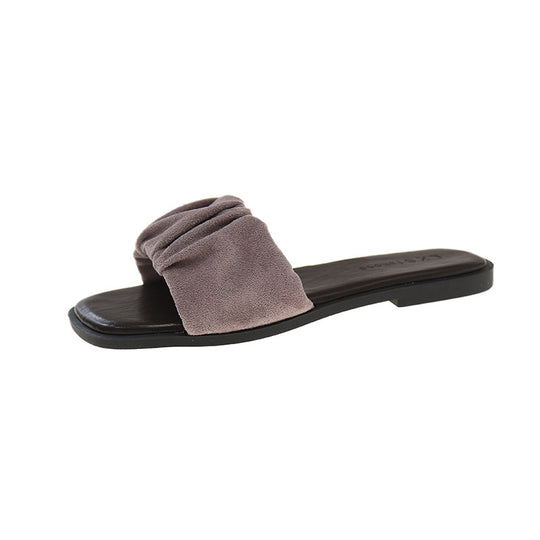 Damen Bequeme Mules mit dekorativem Riemendesign EB
