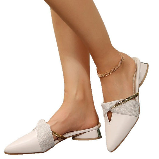 Damen elegante Slingback-Ballerinas mit modischem Riemendesign EB