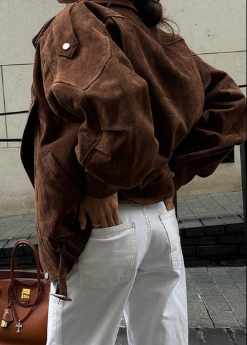 EB | Wildleder Moto Bomberjacke