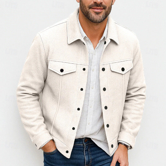 Herren stylische Utility-Jacke mit gepolsterten Taschen EB