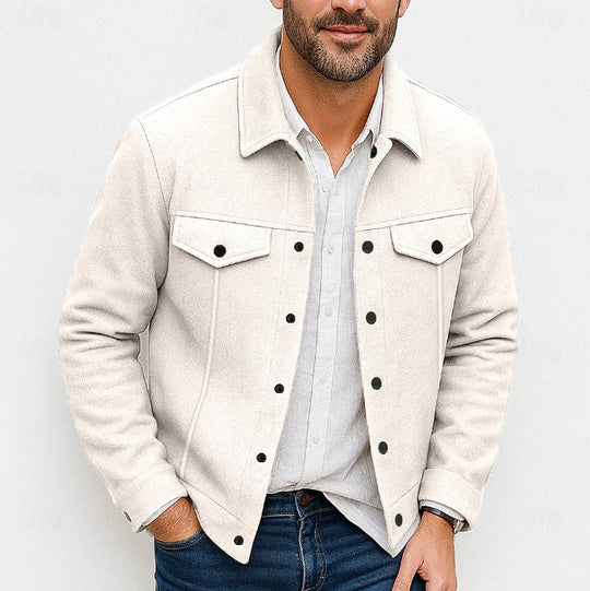 Herren stylische Utility-Jacke mit gepolsterten Taschen EB