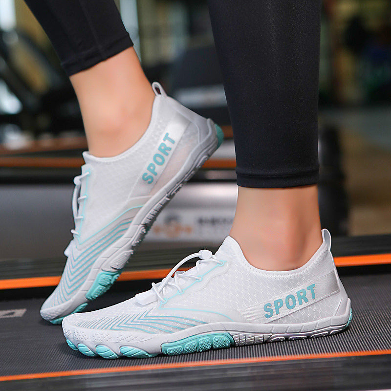 Damen Sportliche Aquaschuhe mit hoch atmungsaktivem Obermaterial und elastischer Schnürung EB