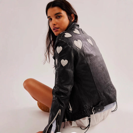 Damen jacke mit Herz-Applikationen EB