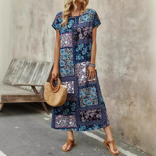 Damen Maxikleid mit Paisleymuster EB