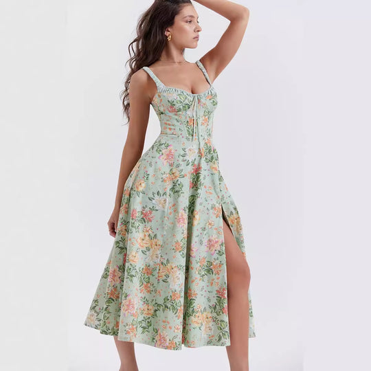 Damen Maxikleid mit romantischem Schnitt und raffinierten Rüschendetails EB