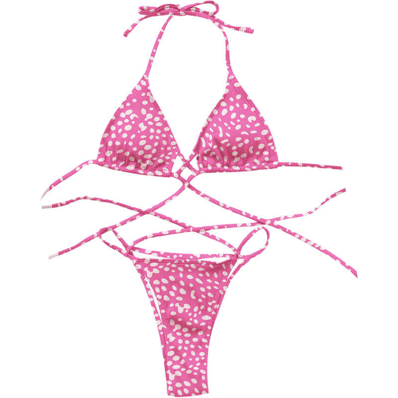 Damen Triangel-Bikini mit Criss-Cross-Design EB