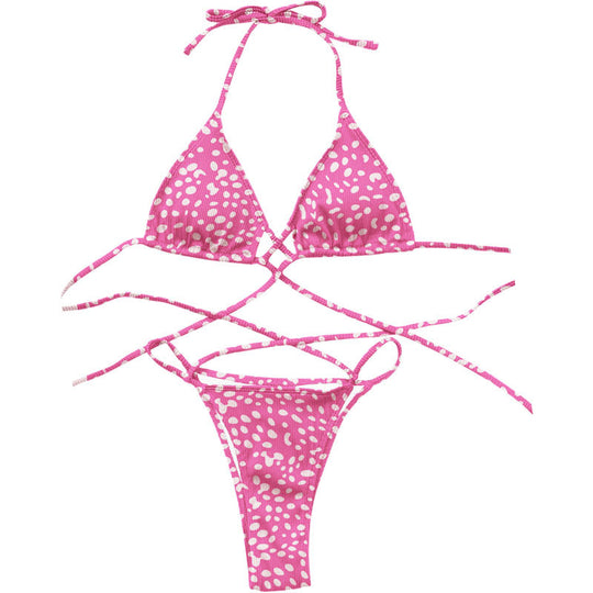 Damen Triangel-Bikini mit Criss-Cross-Design EB