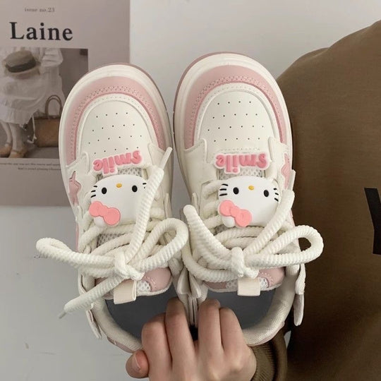 Damen Modische Sneakers mit Sternen-Applikationen und gepolsterter Sohle EB