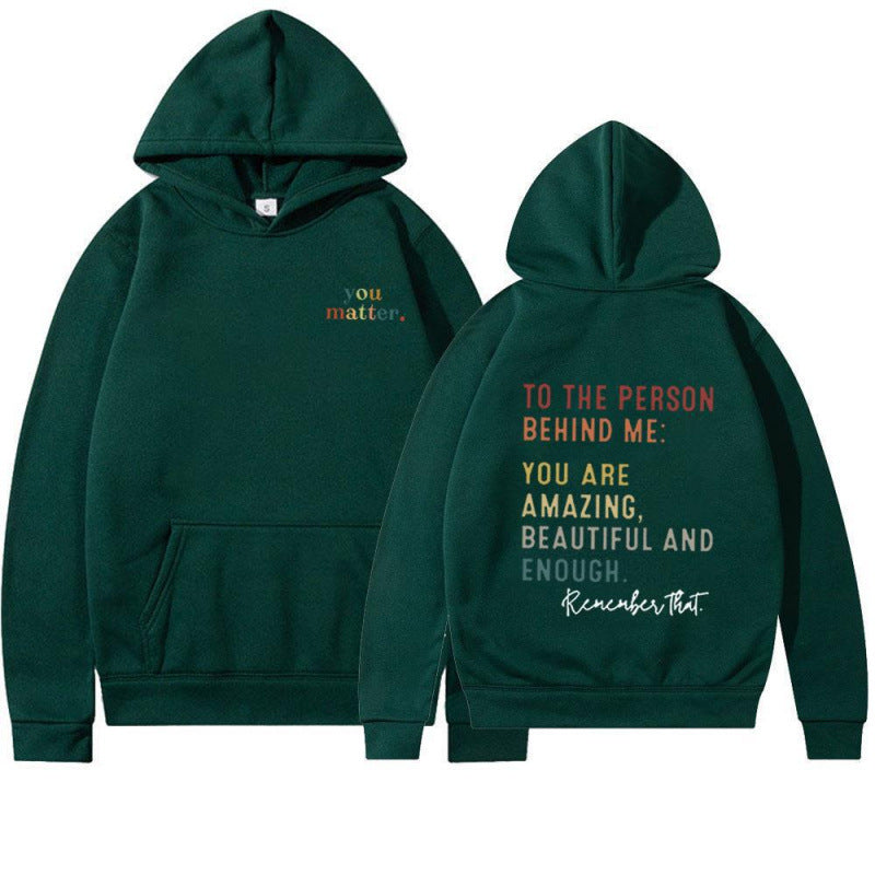Damen Kapuzenpullover mit motivierendem Schriftzug EB