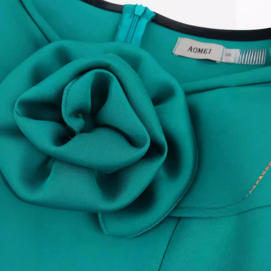 Damen figurbetontes Abendkleid mit Rüschendetails EB