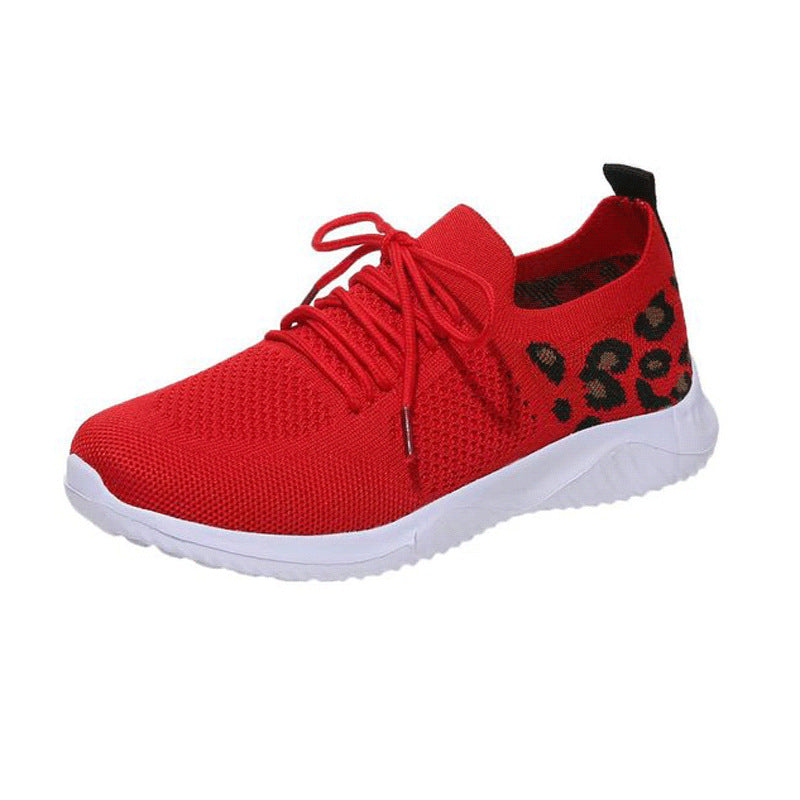 Damen Atmungsaktive Sneakers im modernen Leopardenmuster EB