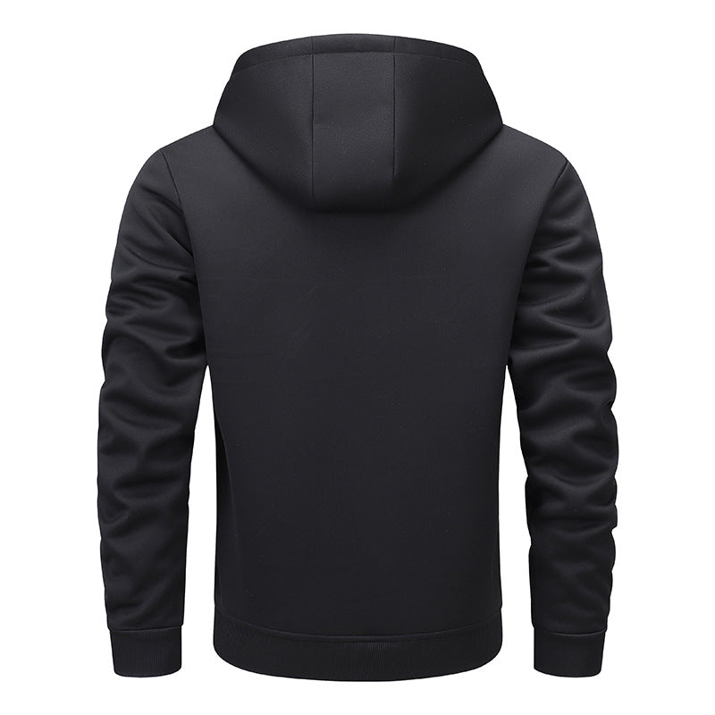 Herren gefütterte Kapuzenjacke im sportlichen Design mit praktischen Taschen EB