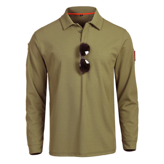 Herren funktionales Langarm-Polohemd EB