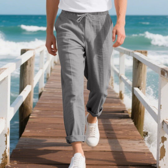 Herren Bequeme Strandhose mit verstellbarem Kordelzug EB
