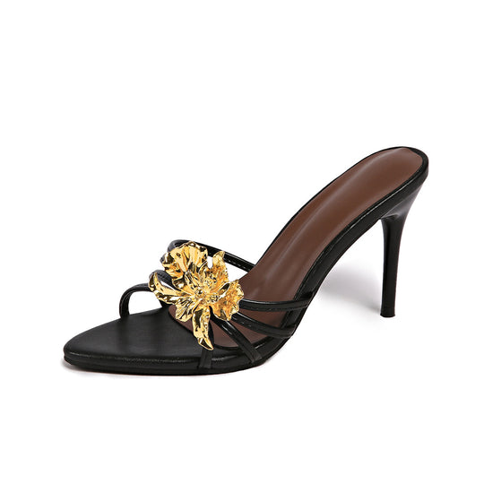 Damen Elegante High-Heels mit floraler Applikation und komfortablem Fußbett EB
