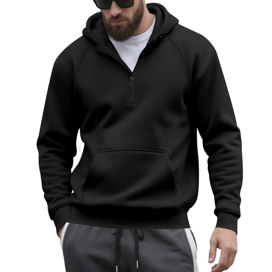 Herren Kapuzensweater mit Reißverschluss und praktischer Kängurutasche EB