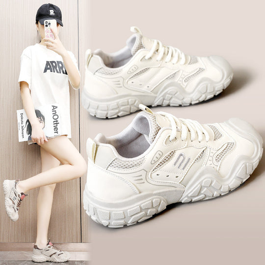 Damen Sportliche Sneakers mit atmungsaktivem Mesh-Obermaterial und strapazierfähiger Laufsohle EB