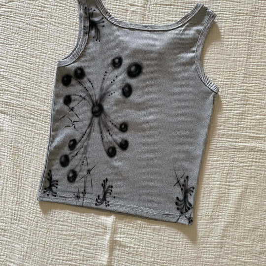 Damen modisches Top mit kreativen Druck EB
