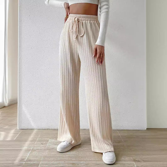 Damen Weite Freizeithose mit elastischem Bund und Raffungen EB
