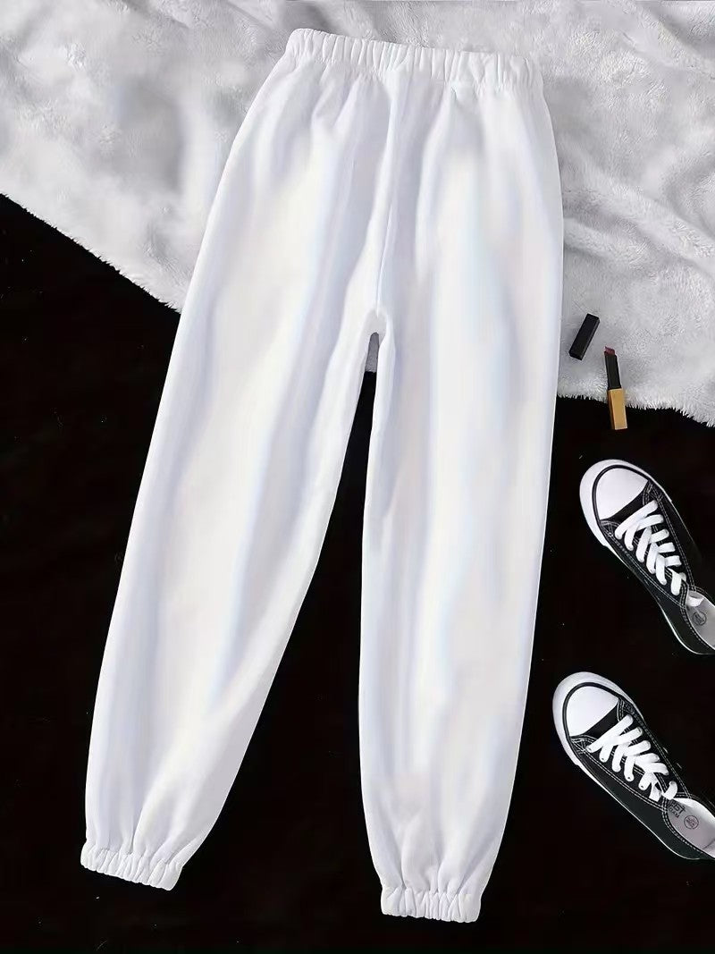 Damen Bequeme Freizeit-Hose mit Gummizug und seitlichen Taschen EB