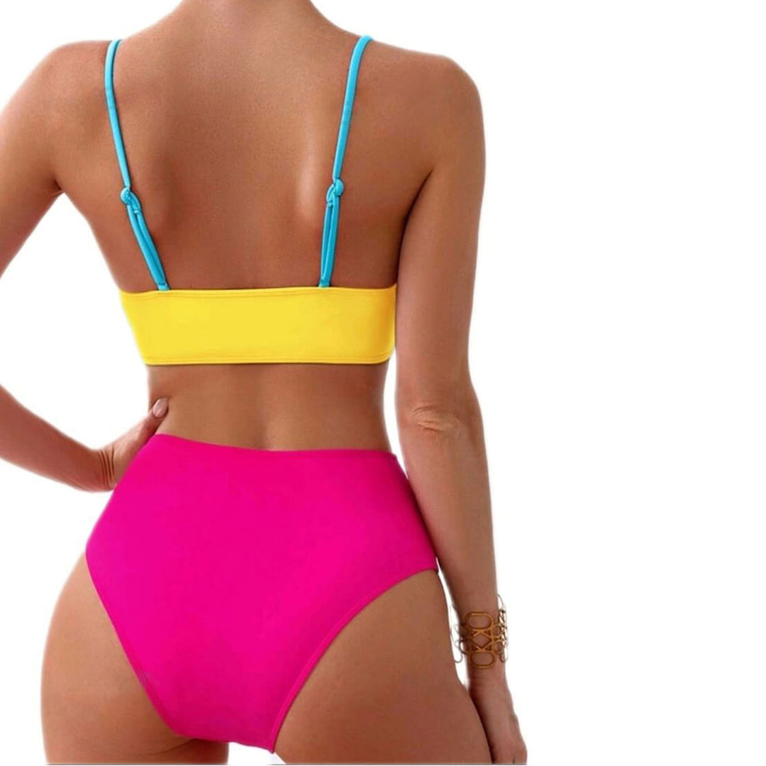 Damen Sportliches Zweiteiler Bikini-Set EB