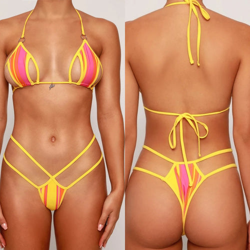 Damen Triangel-Bikini mit innovativen Cut-Outs EB
