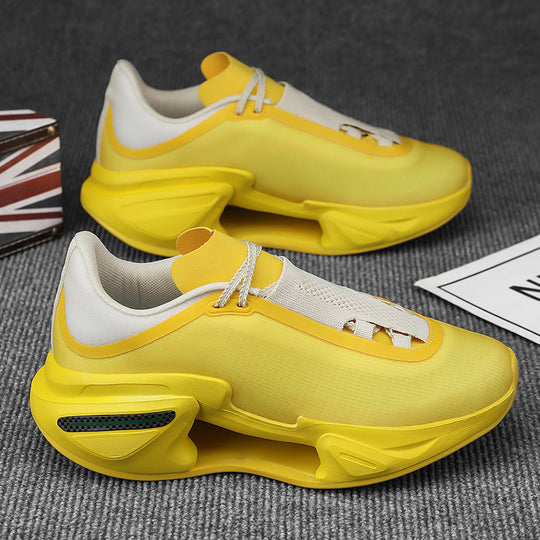 Herren moderne Sneaker mit skulpturierter Plateau-Performancesohle, nahtlosem Strickschaft und integrierter Fersenstütze EB