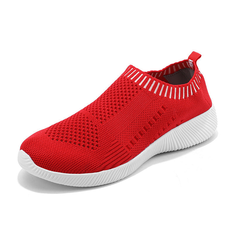 Damen Bequeme Slip-On Sneakers mit atmungsaktivem Obermaterial EB
