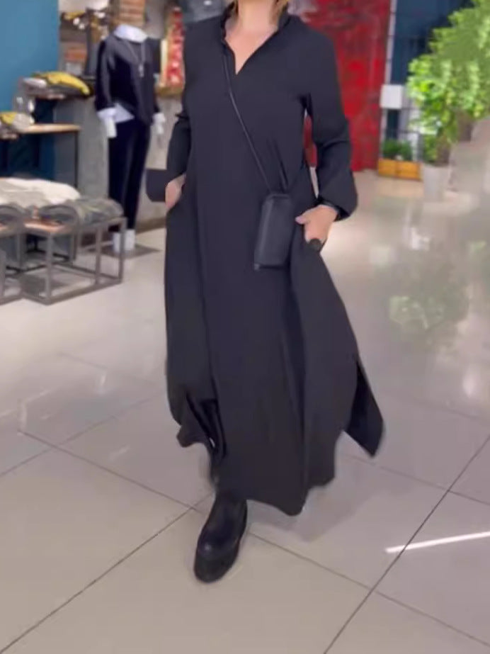 Damen Hemdkleid mit praktischen Seitentaschen und fließendem Schnitt EB