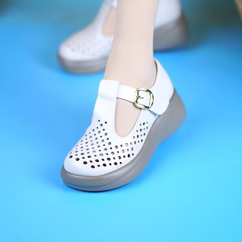 Damen Komfortable und atmungsaktive Clogs mit elegantem Riemchen-Design EB